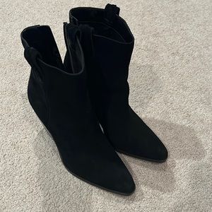 Sam Edelman Agnes Black Suede Boots Size 8.5M